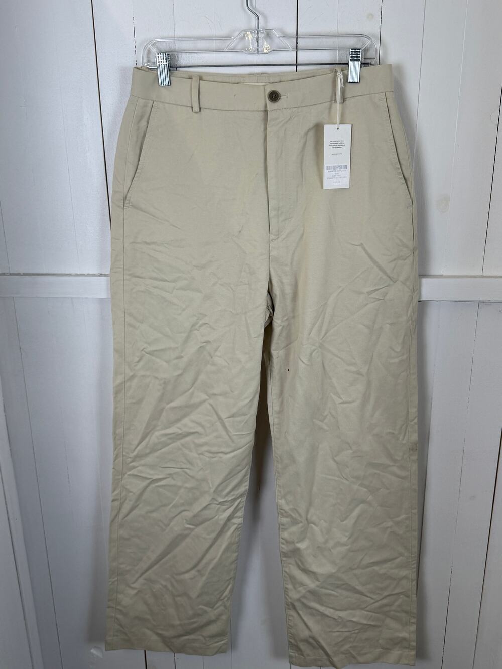 Buck Mason Tan Cotton Straight Leg Trouser Pants Sz 31 NWT